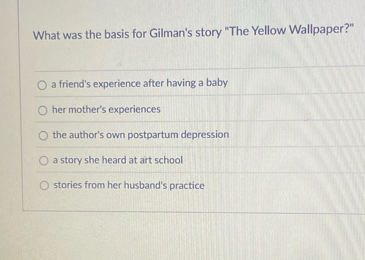 What was the basis for Gilman