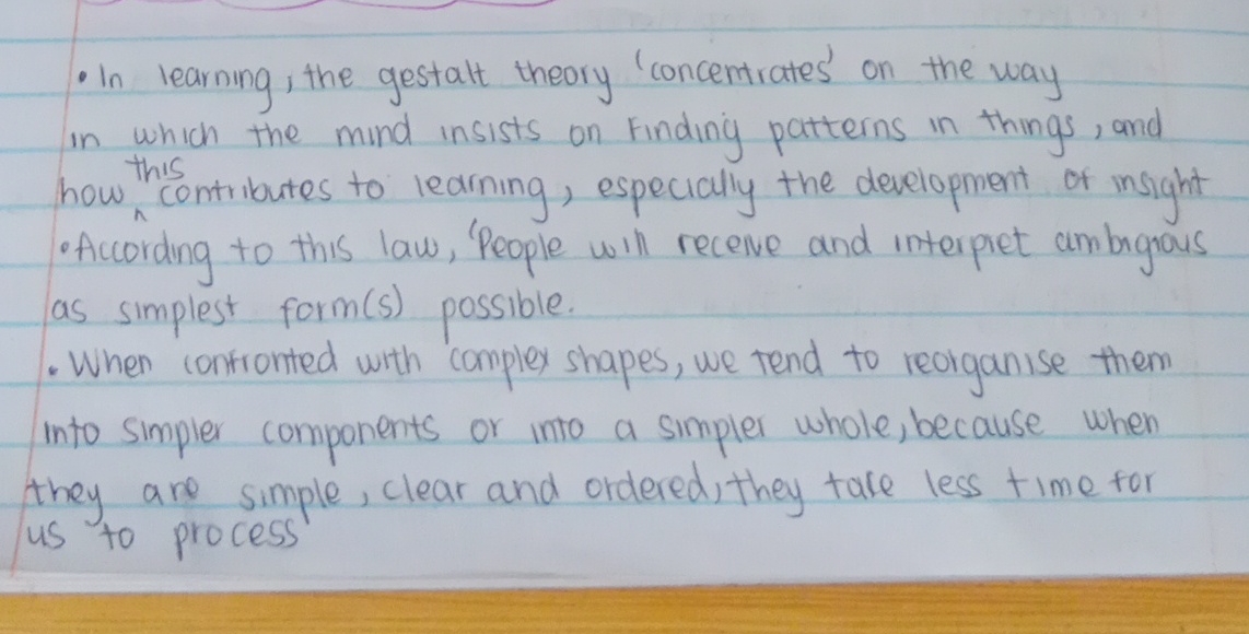 Paraphrase in simple words . In learning , the