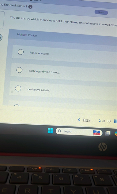 Enabled: Exam 1 ( i The means by which