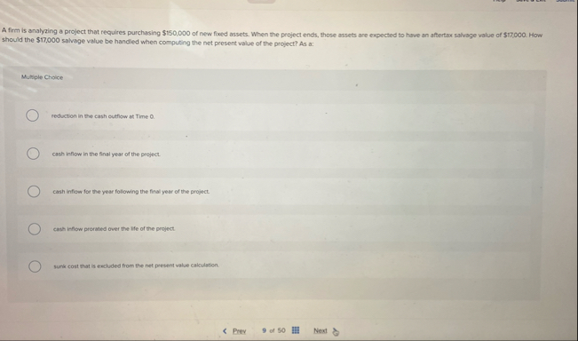 A firm is analyzing a project that requires