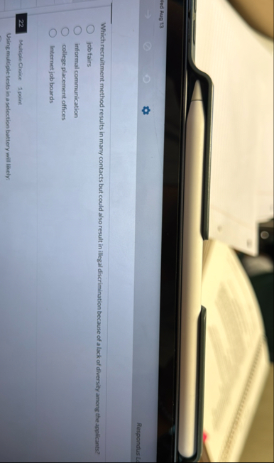 Ved Aug 1 3 Respondus L . Which recruitment