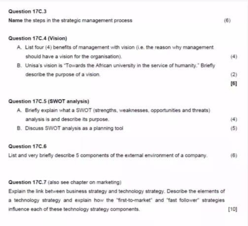 Question 1 7 C . 3 Name the steps in the