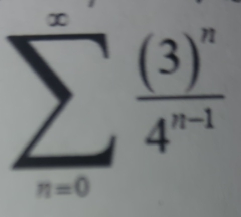 n = 0 ( 3 ) n 4 n - 1