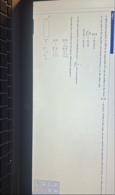 Stap 1 A differential equation is sald to be