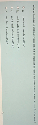 What is the decision - making process called if