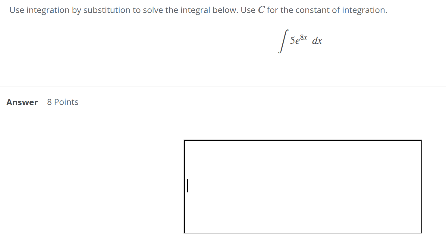 Use integration b y substitution t o solve the