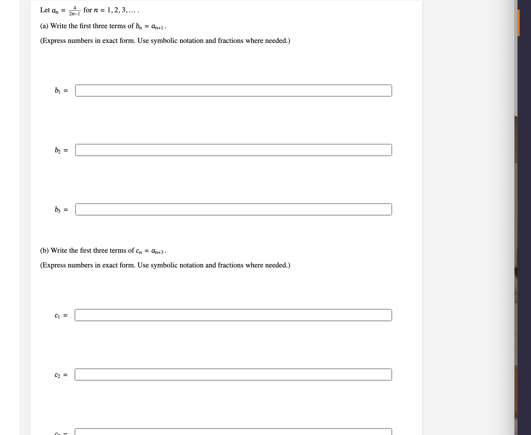Let a n = 4 2 n - 1 for n = 1 , 2 , 3 , dots. ( a