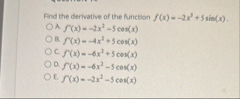 Find the derivative of the function f ( x ) = - 2