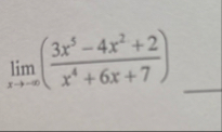 lim x - ( 3 x 5 - 4 x 2 2 x 4 6 x 7 )