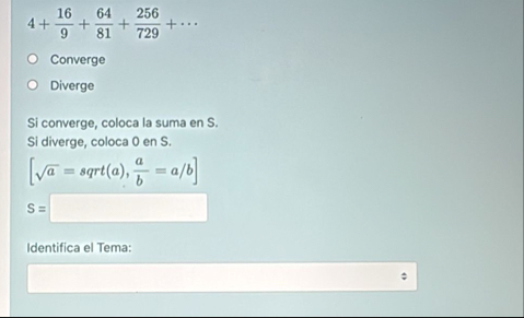 4 1 6 9 6 4 8 1 2 5 6 7 2 9 cdots Converge