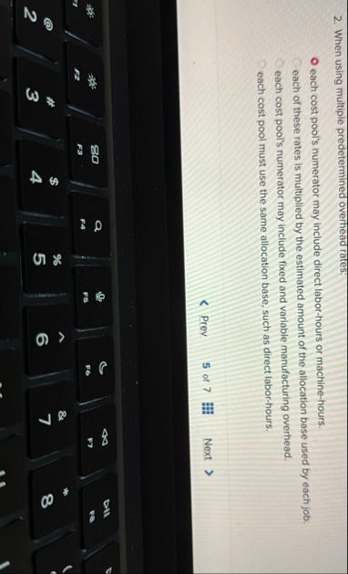 When using multiple predetermined overhead rates: