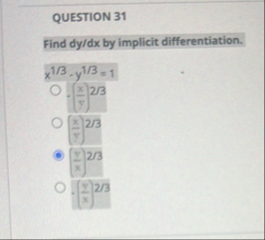 QUESTION 3 1 Find d y d x by implicit