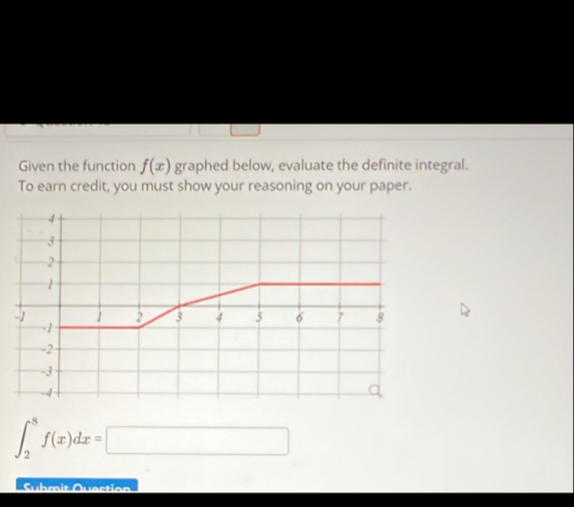Given the function f ( x ) graphed below,