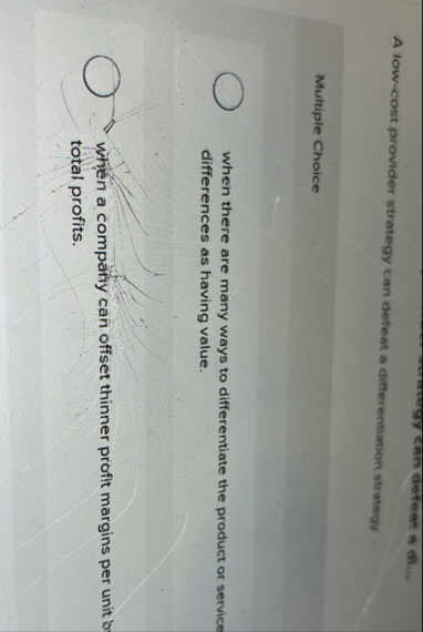 can defeet a di . . . low - cost provider