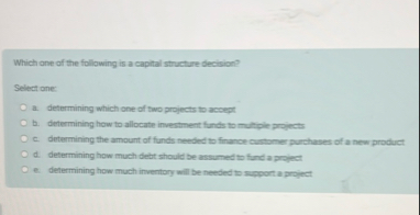Which one of the following is a capital structure