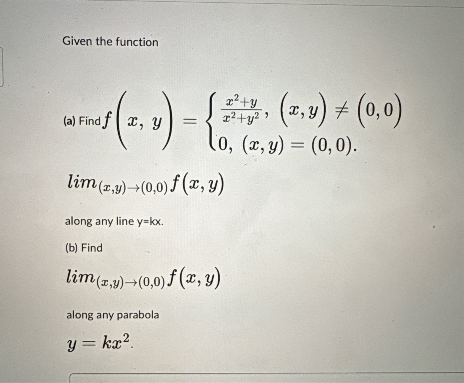 Given the function ( a ) Find f ( x , y ) = { x 2