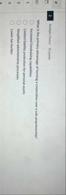 2 Multiple Choice 1 0 points What is the primary