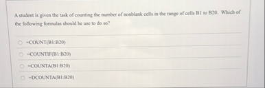 A student is given the task of counting the