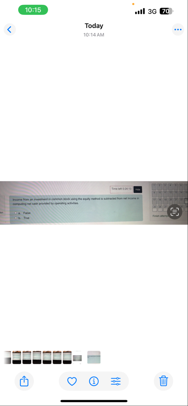 3 G 7 0 Today 1 0 : 1 4 AM Time left 0 : 2 4 : 1