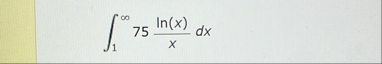 1 7 5 l n ( x ) x d x