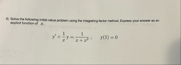 Solve the following initial - value problem using