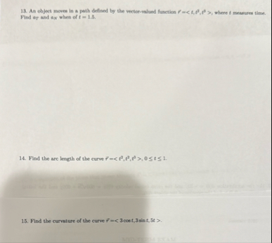 An object moves in a peth defined by the vector -