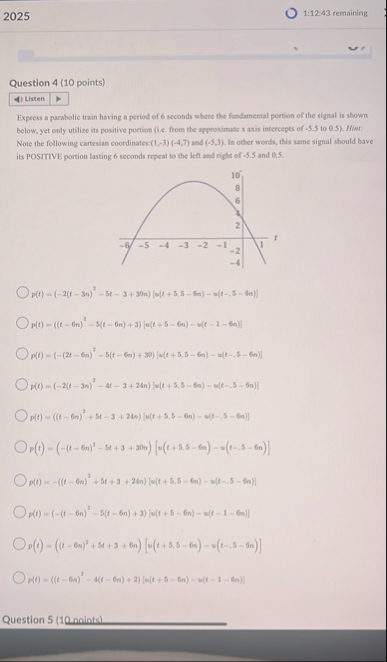 2 0 2 5 1 : 1 2 - 4 3 remaining Question 4 ( 1 0