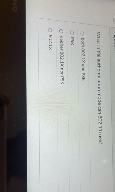 What initial authentication mode can 8 0 2 . 1 1