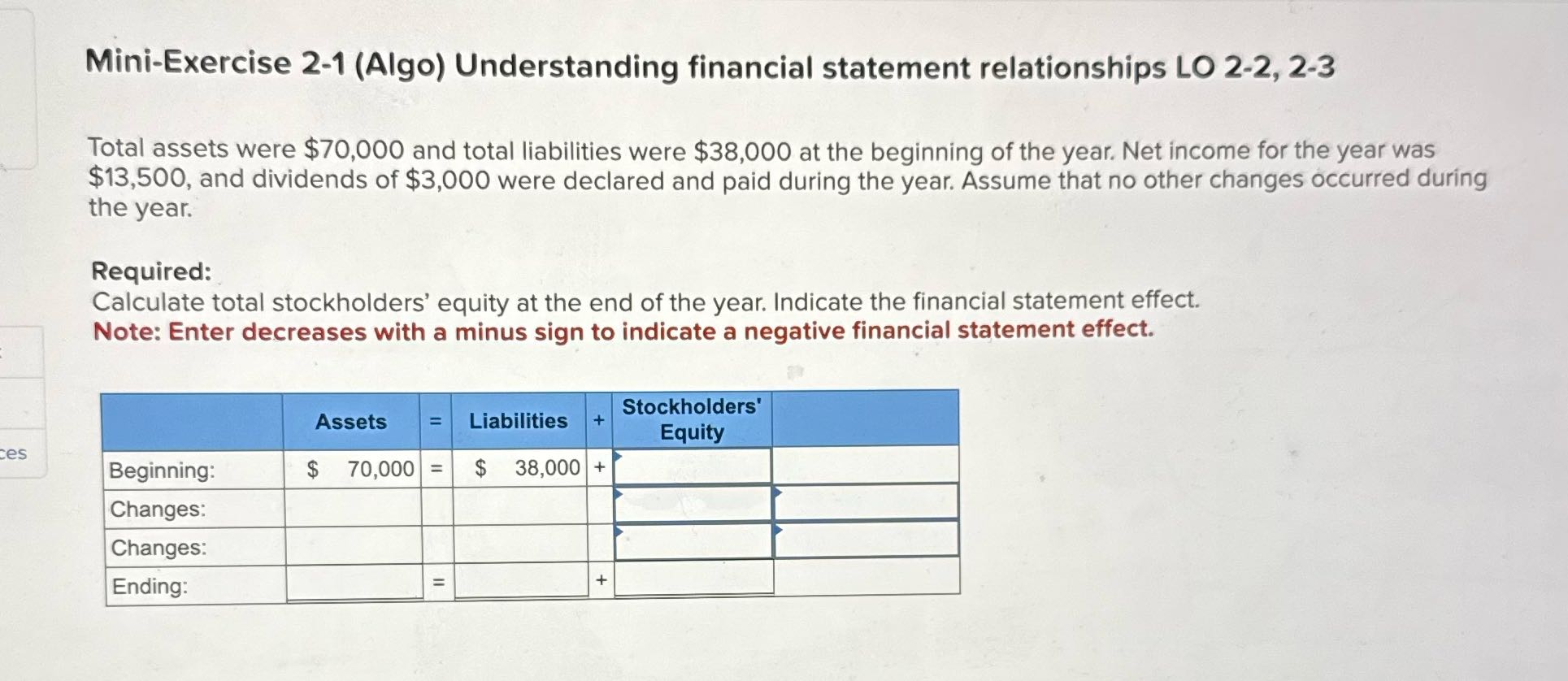 Answer this 2eS Mini-Exercise 2-1 (Algo)