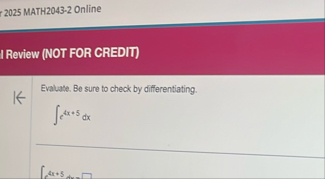 2 0 2 5 MATH 2 0 4 3 - 2 Online I Review ( NOT