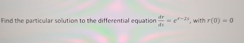 Find the particular solution to the differential
