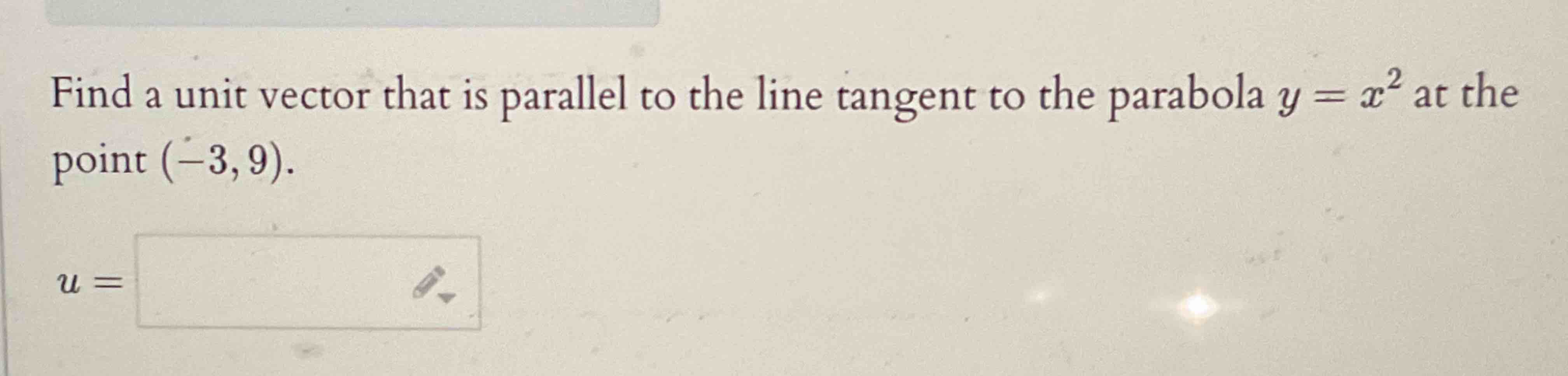 Find a unit vector that i s parallel t o the line