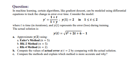 Question: I n machine learning, certain
