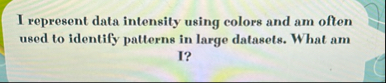I represent data intensity using colors and am