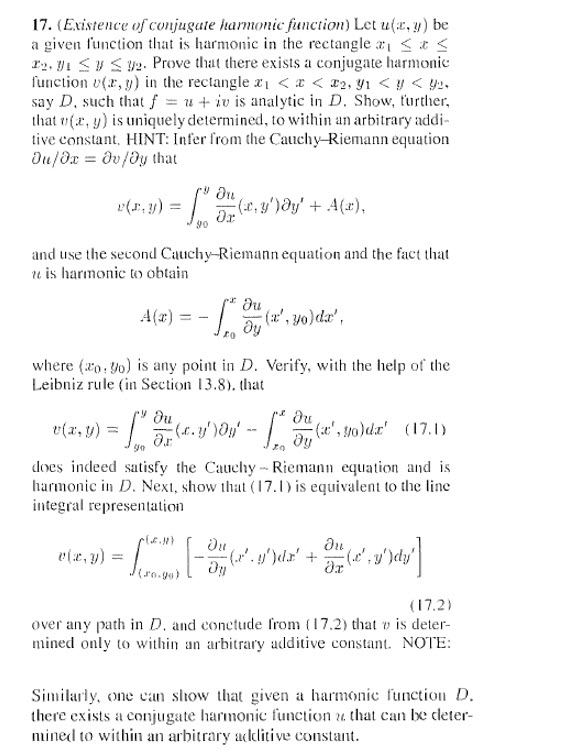 ( E x i s t e n c e o f conjugate harmonic