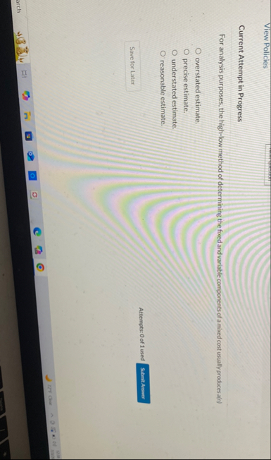 View Policies Current Attempt in Progress For