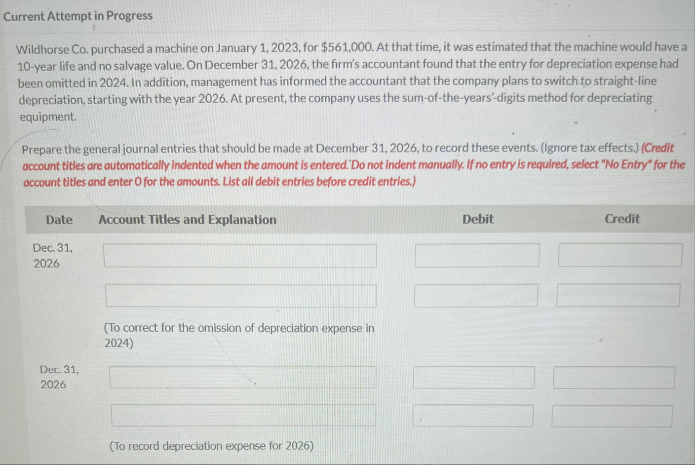 Current Attempt in Progress Wildhorse Co .
