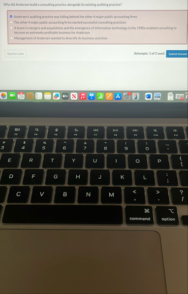 Why did Andersen build a consulting practice