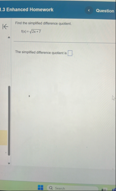1 . 3 Enhanced Homework Question Find the