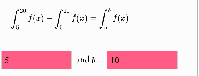 5 2 0 f ( x ) - 5 1 0 f ( x ) = a b f ( x ) and b