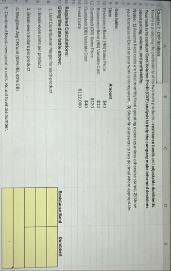Chapter 7 - CVP Analysis FlexFit is analyzing the