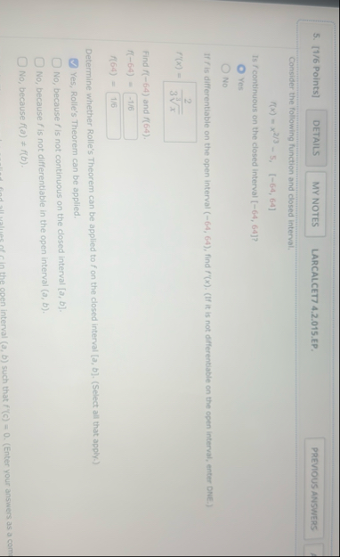 [ 1 / 6 Points ] LARCALCET 7 4 . 2 . 0 1 5 . EP .