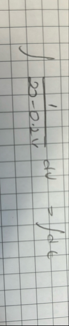 1 2 0 - 0 . 2 v d v = d t