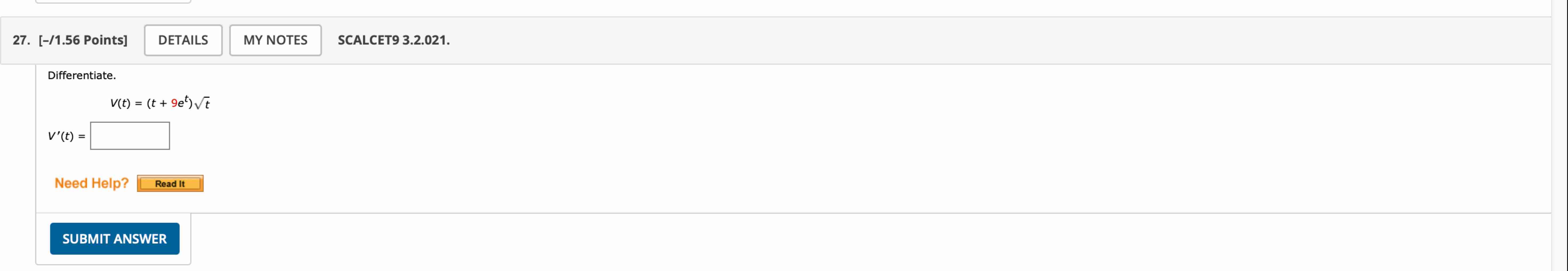 [ - 1 . 5 6 Points ] SCALCET 9 3 . 2 . 0 2 1 .