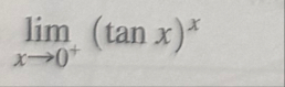 lim x 0 ( t a n x ) x