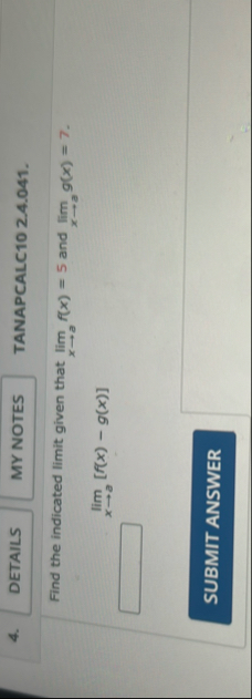 TANAPCALC 1 0 2 . 4 . 0 4 1 . Find the indicated