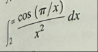 2 c o s ( x ) x 2 d x