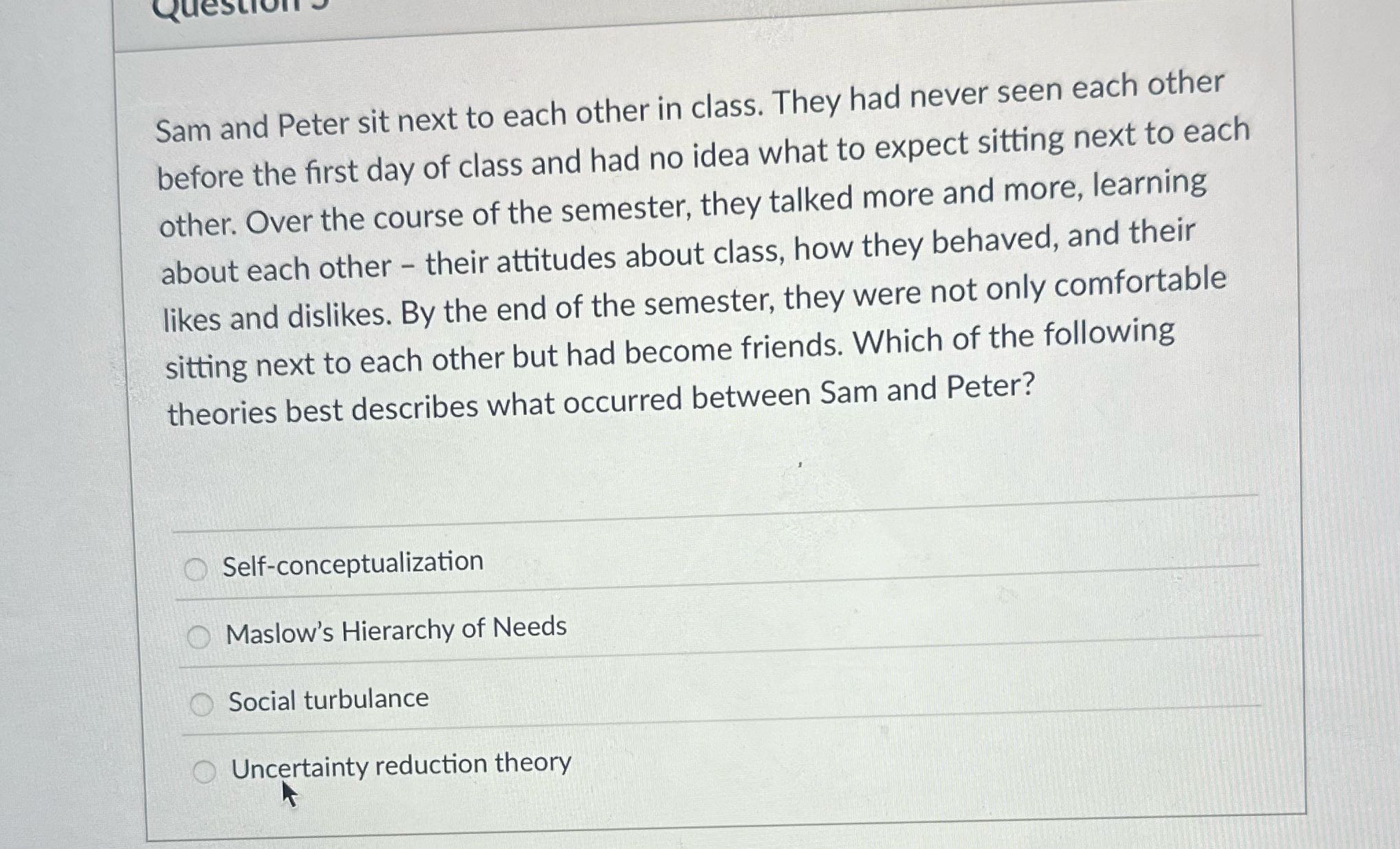 answer this Question Sam and Peter sit next to