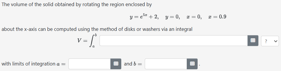 The volume o f the solid obtained b y rotating