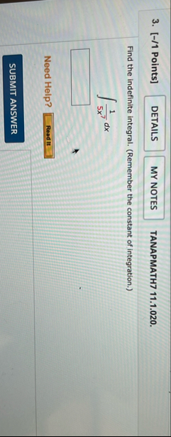 [ - / 1 Points ] TANAPMATH 7 1 1 . 1 . 0 2 0 .